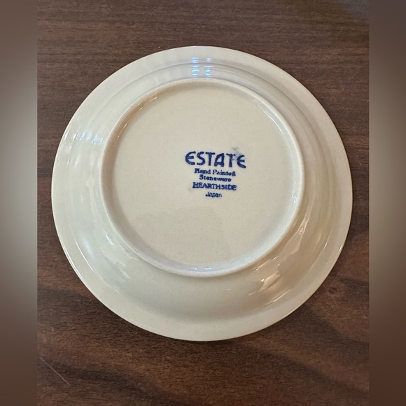 VTG ESTATE Creamer Blue Ceramic Gravy Boat with Saucer - Picture 8 of 10